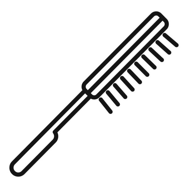 Pinceau main icône brosse contour vecteur. Pompe de nettoyage — Image vectorielle