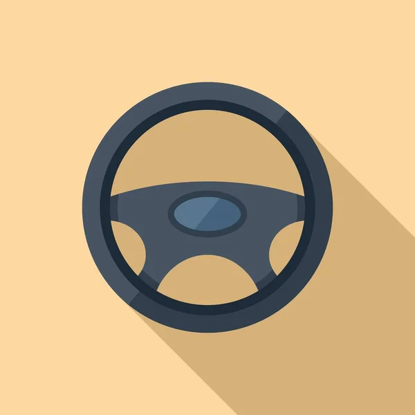 Volant de voiture icône vecteur plat. Sport automobile — Image vectorielle