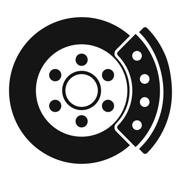 Auto icona del disco del freno semplice vettore. Disco pad — Vettoriale Stock