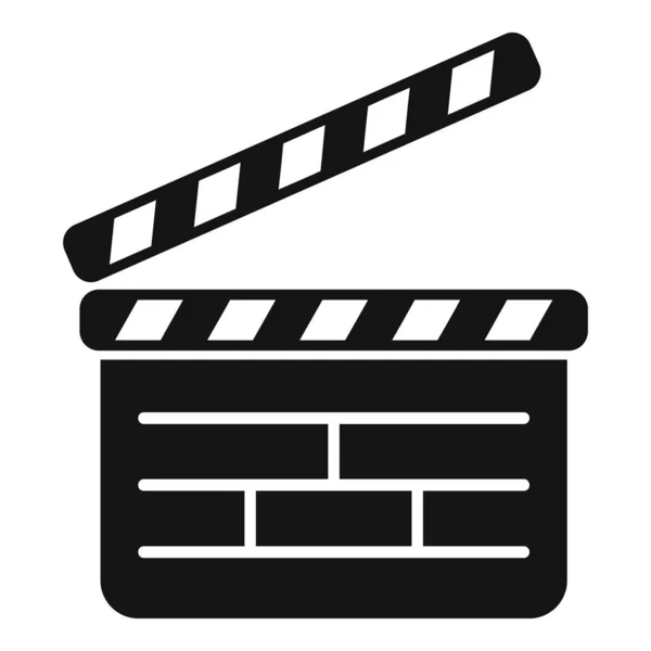 Cinema clapper icon einfacher Vektor. Video film — Stockvektor