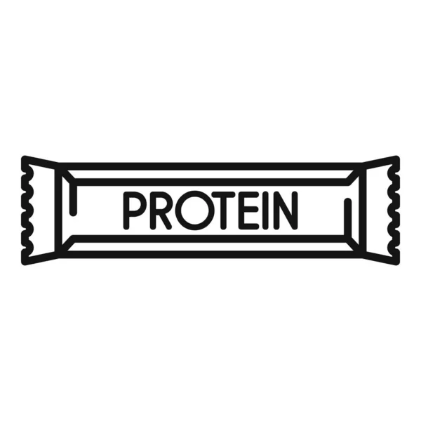 Protein nutrition icon outline vector. Sport container — Stock Vector