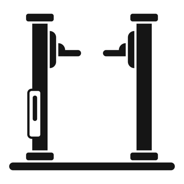 Ícone de inspeção de elevador de carro vetor simples. Serviço de automóvel — Vetor de Stock