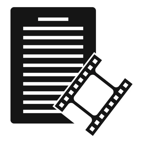 Filmszenario Symbol einfacher Vektor. Zeitroutine — Stockvektor