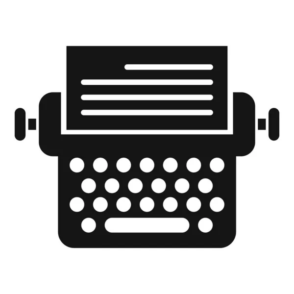 Ícone de cenário de máquina de escrever vetor simples. Vídeo filme —  Vetores de Stock