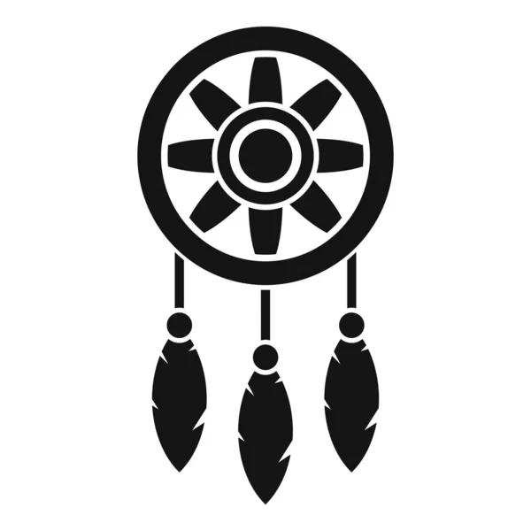Иконка волшебного ловца сновидений проста. Племенной индиец — стоковый вектор