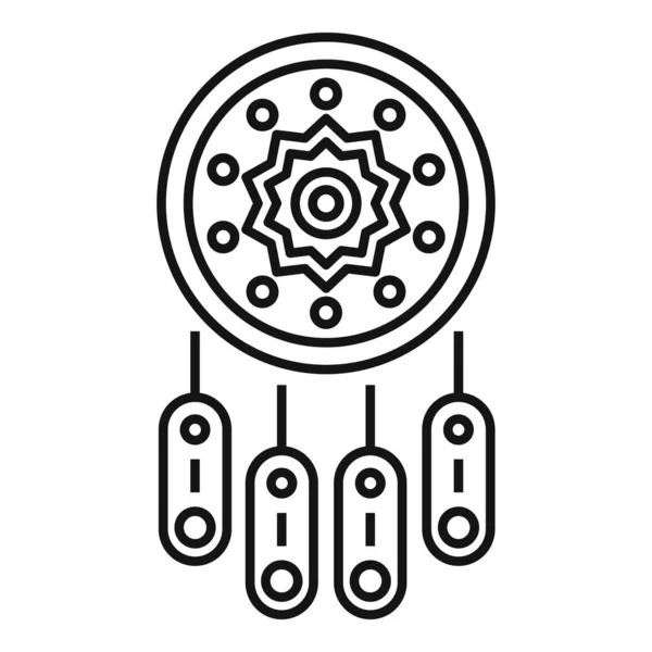 Dreamcatcher Icon Outline Vektor. Traumfänger — Stockvektor