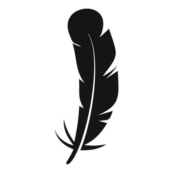 Иконка гладкого пера простой вектор. Птичья ручка — стоковый вектор