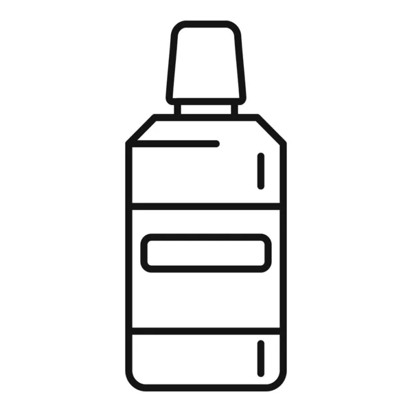 Mint mouthwash icon outline vector. Dental product — Stock Vector