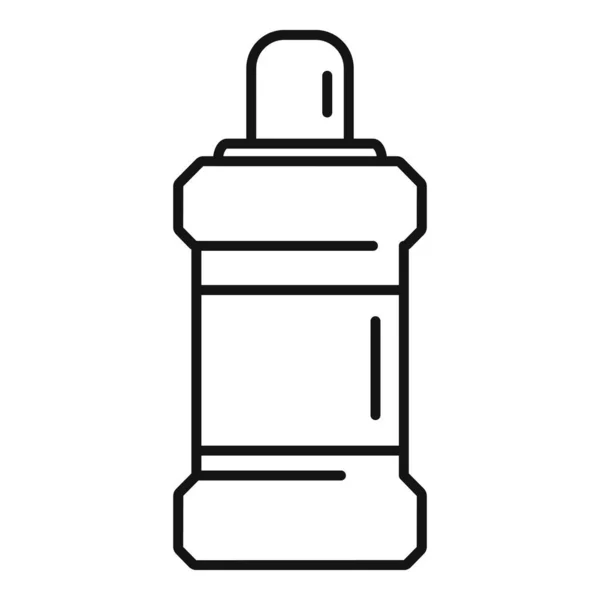 Ticari ağız yıkama ikonu ana hatları vektörü. Temiz ürün — Stok Vektör