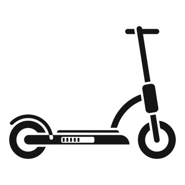Ride electric scooter icon simple vector. Kick bike clipart