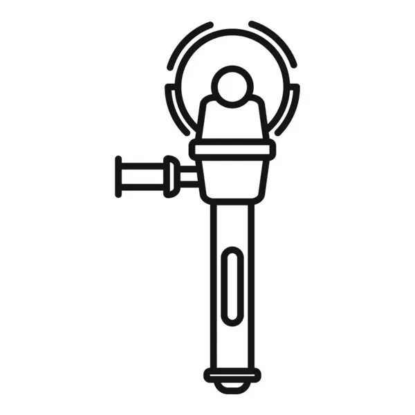 Herramienta de sierra eléctrica icono contorno vector. Cadena eléctrica — Archivo Imágenes Vectoriales