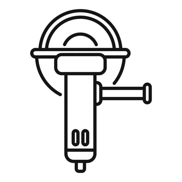 Molinillo circular icono contorno vector. Herramienta de sierra — Archivo Imágenes Vectoriales