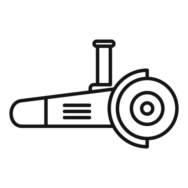 Πολωνική λείανση μηχανή εικονίδιο περίγραμμα διάνυσμα. Εργαλείο μύλος — Διανυσματικό Αρχείο