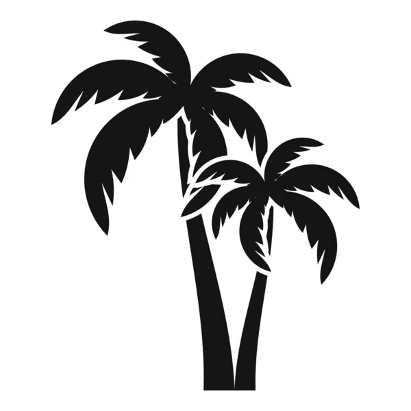 Palm tree icon simple vector. Coconut beach — Stock Vector
