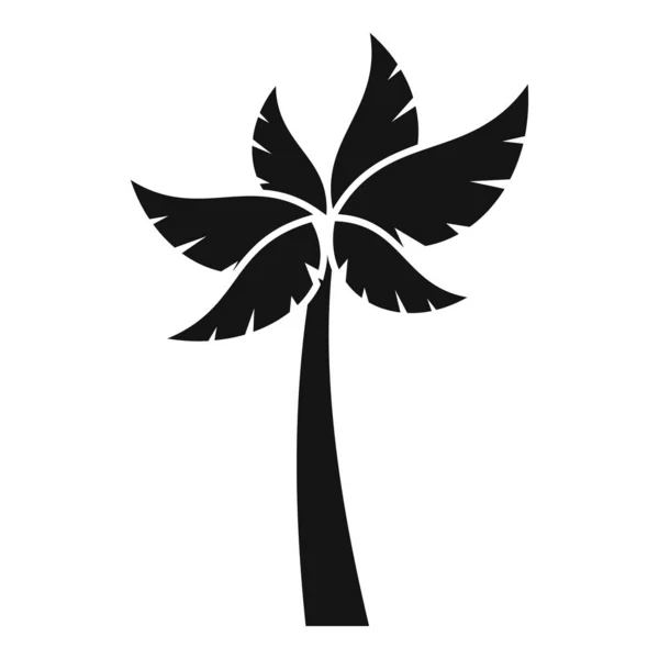 Playa icono de la palma vector simple. Árbol de coco — Vector de stock