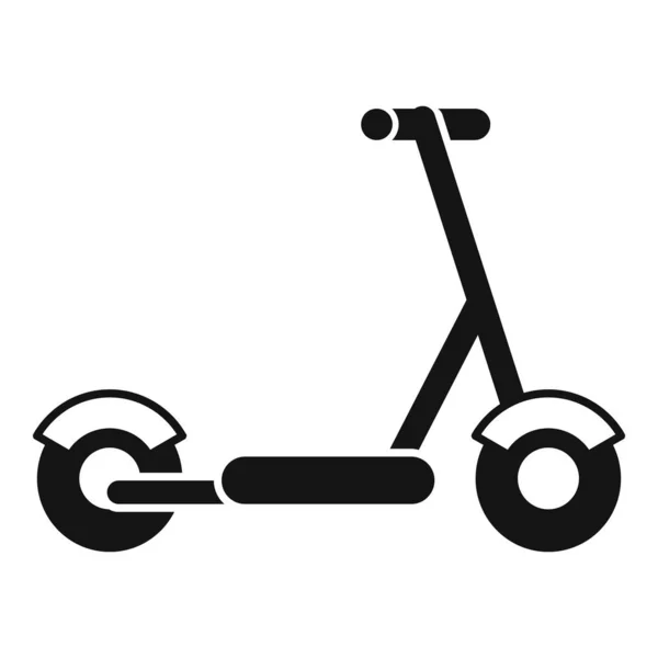Icono del ciclo de scooter eléctrico vector simple. Transporte en bicicleta — Vector de stock
