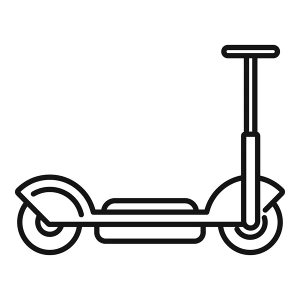 Elektro-Fahrrad-Ikone Umrissvektor. Rollertransport — Stockvektor