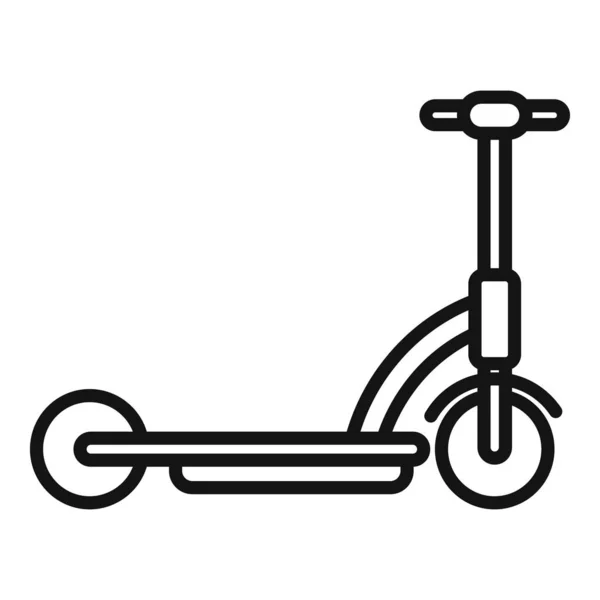 Оренда електричного скутера іконки контуру вектора. Кік велосипед — стоковий вектор