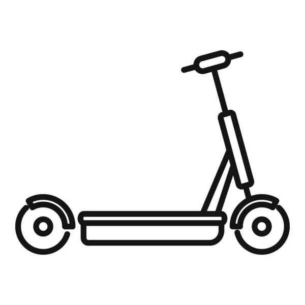 Ebike scooter icono contorno vector. Patada bicicleta — Vector de stock