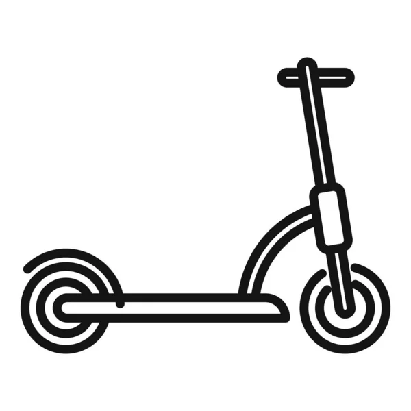 Elektrische scooter rider pictogram schets vector. Milieuvriendelijk vervoer — Stockvector