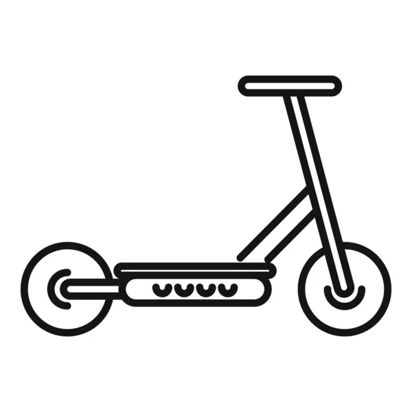 Dirija scooter elétrico ícone contorno vetor. Transporte de pontapés — Vetor de Stock