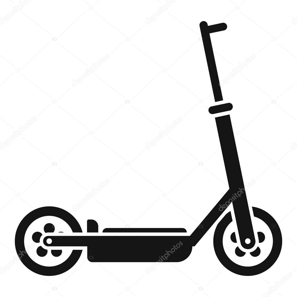 Electro scooter icon simple vector. Kick trotinette