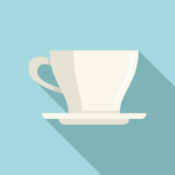 热咖啡杯图标平面矢量.休息咖啡店 — 图库矢量图片