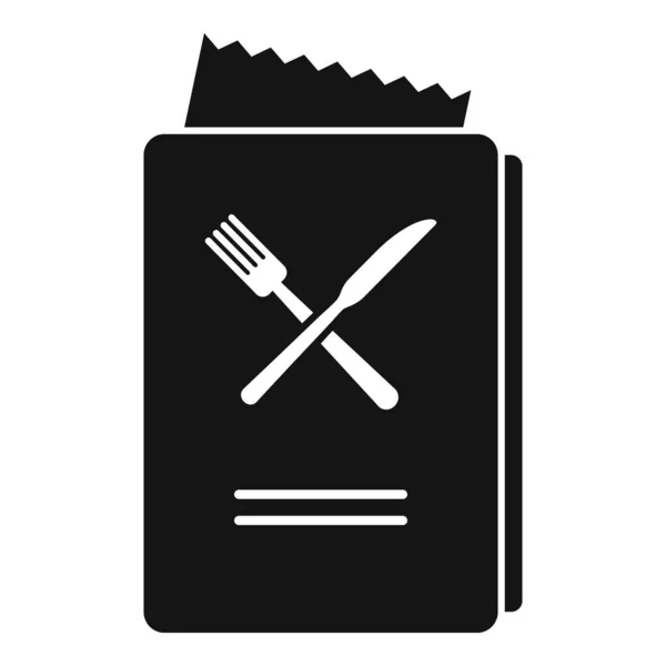 Restaurant menu pictogram eenvoudige vector. Eetcafé — Stockvector