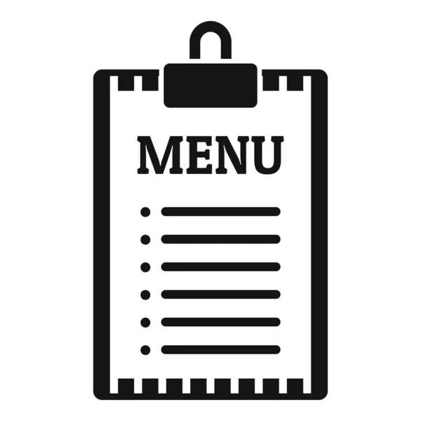 Restaurant menu klembord pictogram eenvoudige vector. Voedingsschaal — Stockvector