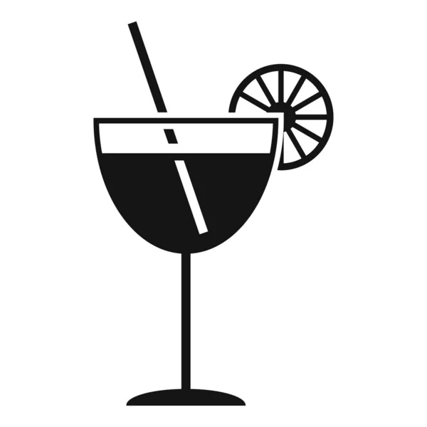 Orange Cocktail Symbol einfacher Vektor. Saftfrucht — Stockvektor