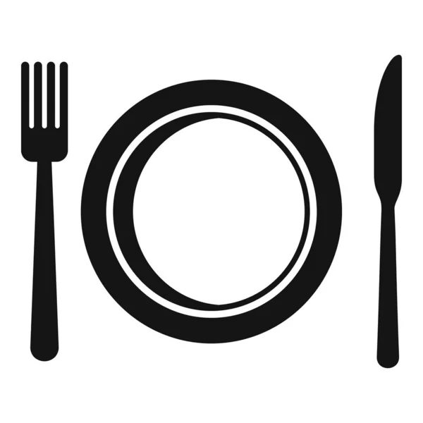 Ícone restaurante placa vetor simples. Jantar de comida — Vetor de Stock