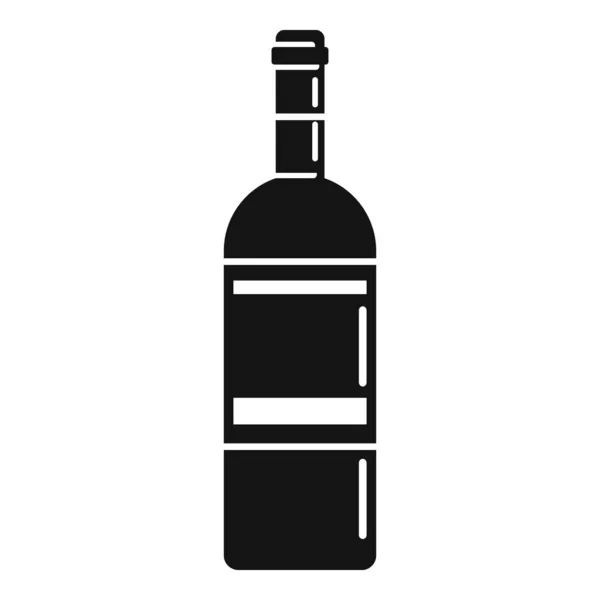 Icône bouteille de vin simple vecteur. Verre alcoolisé — Image vectorielle