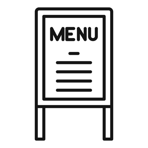 Street menu restaurant icon outline vector. Food cafe — Stock Vector