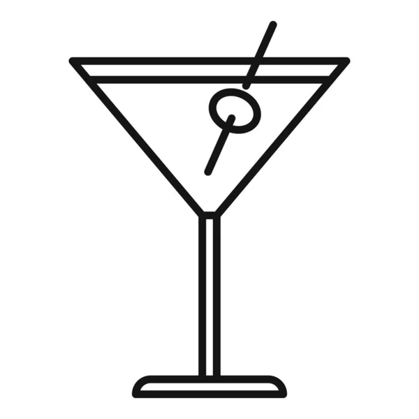 Tomat cocktail ikon kontur vektor. Saft att dricka — Stock vektor