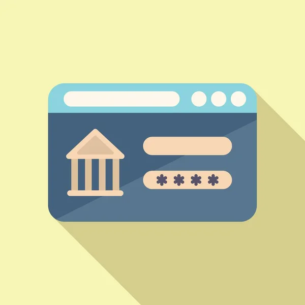 Icona web banking vettoriale piatto. Servizio di pagamento — Vettoriale Stock