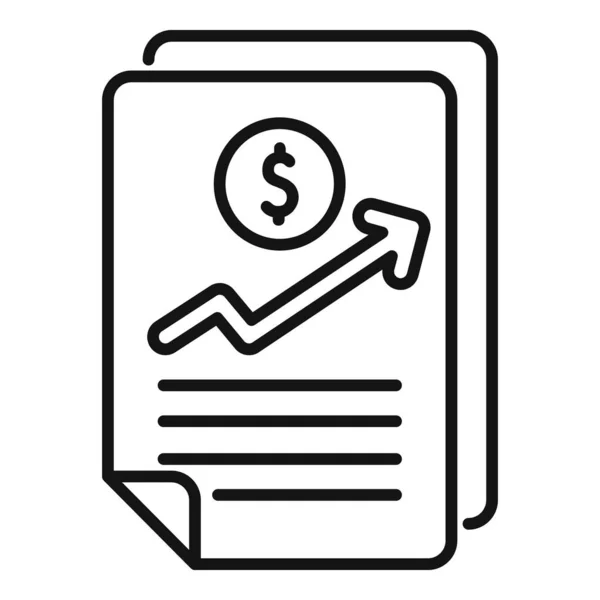 Financiën document pictogram schets vector. Bankbetaling — Stockvector