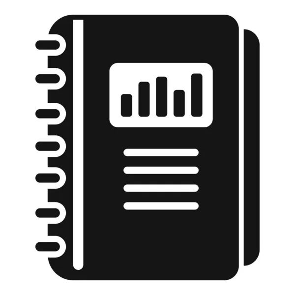 Relatório ícone vetor simples. Documento comercial — Vetor de Stock