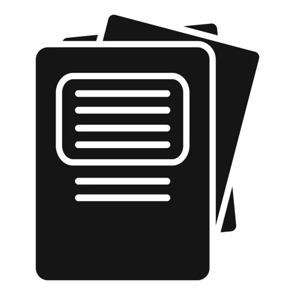 Icono de informe de negocios vector simple. Documento papel — Vector de stock