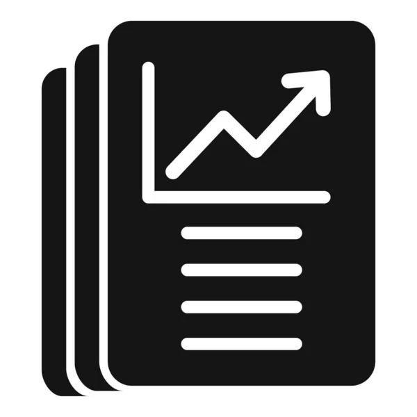 Archivo de datos gráfico icono vector simple. Informe del documento — Vector de stock