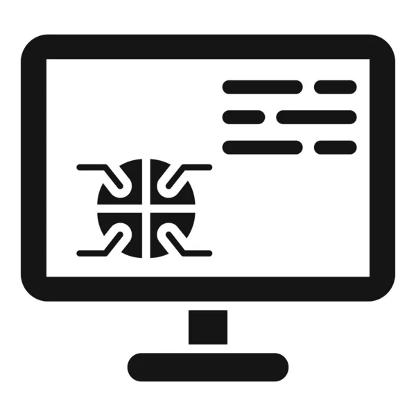 Computer rapport ikon simpel vektor. Virksomhedsanalyse – Stock-vektor