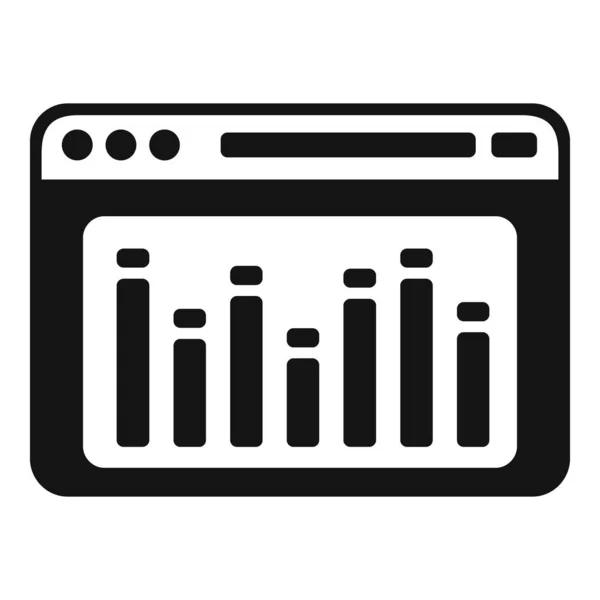 Página web icono de informe vector simple. Datos en papel — Vector de stock