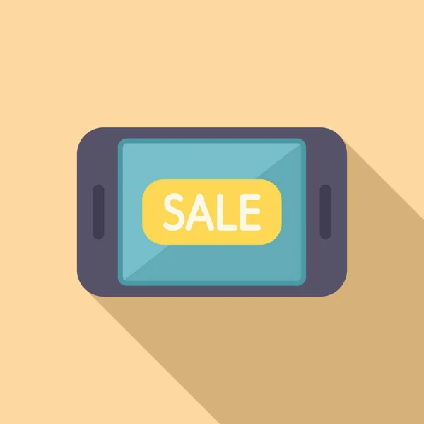Smartphone icona di vendita vettore piatto. Acquista carta — Vettoriale Stock
