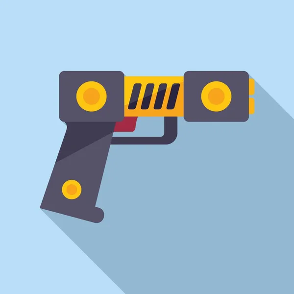 Taser gun icon flat vector. Police tazer — Stock Vector