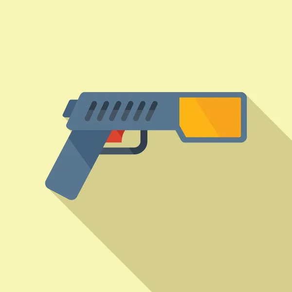 Defense taser icon flat vector. Gun stun — Stock Vector