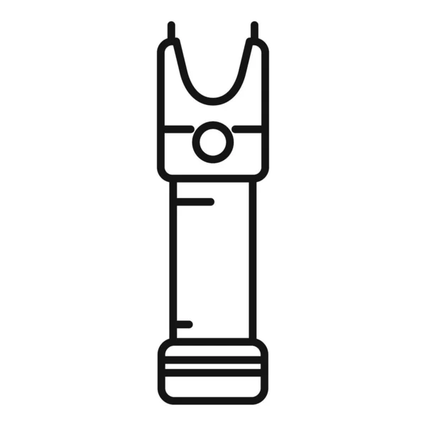 Αμυντικός φορέας περίγραμμα εικονιδίου τέιζερ. Όπλο αναισθητοποίησης — Διανυσματικό Αρχείο