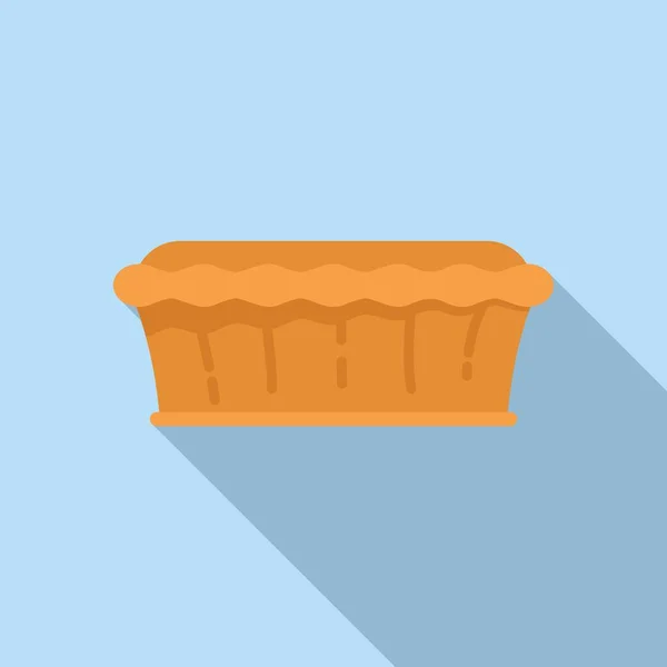 Ícone de sobremesa de torta de maçã vetor plano. Bolo de frutas — Vetor de Stock