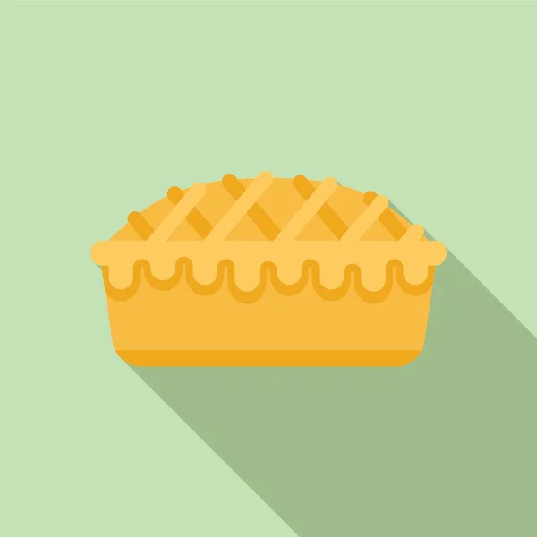 Icône crème tarte pomme vecteur plat. Dessert gâteau — Image vectorielle