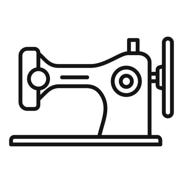 Cucire macchina riparazione icona contorno vettoriale. Pulizia abbigliamento — Vettoriale Stock