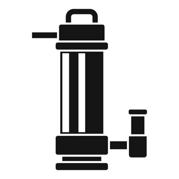 Icône de pompe de puissance vecteur simple. Système d'eau — Image vectorielle
