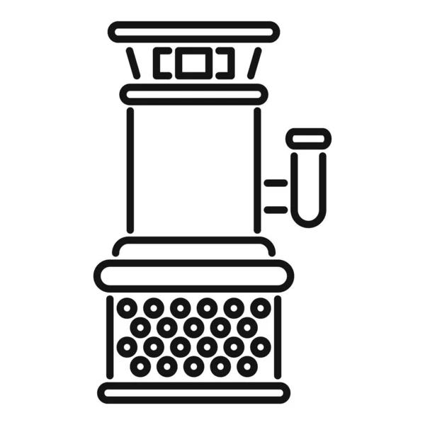 Motor pomp pictogram omtrek vector. Motorsysteem — Stockvector